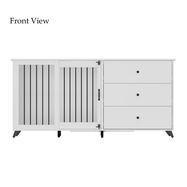 Tucker Murphy Pet™ Large Dog Crate With 3 Large Drawers & Reviews Wayfair